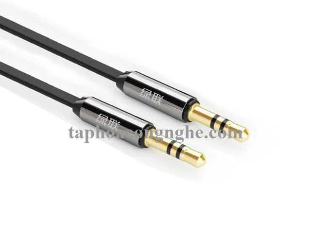 Ugreen 10730 3M màu Đen Cáp âm thanh 2 đầu 3.5mm dương dây dẹt AV119 30010730